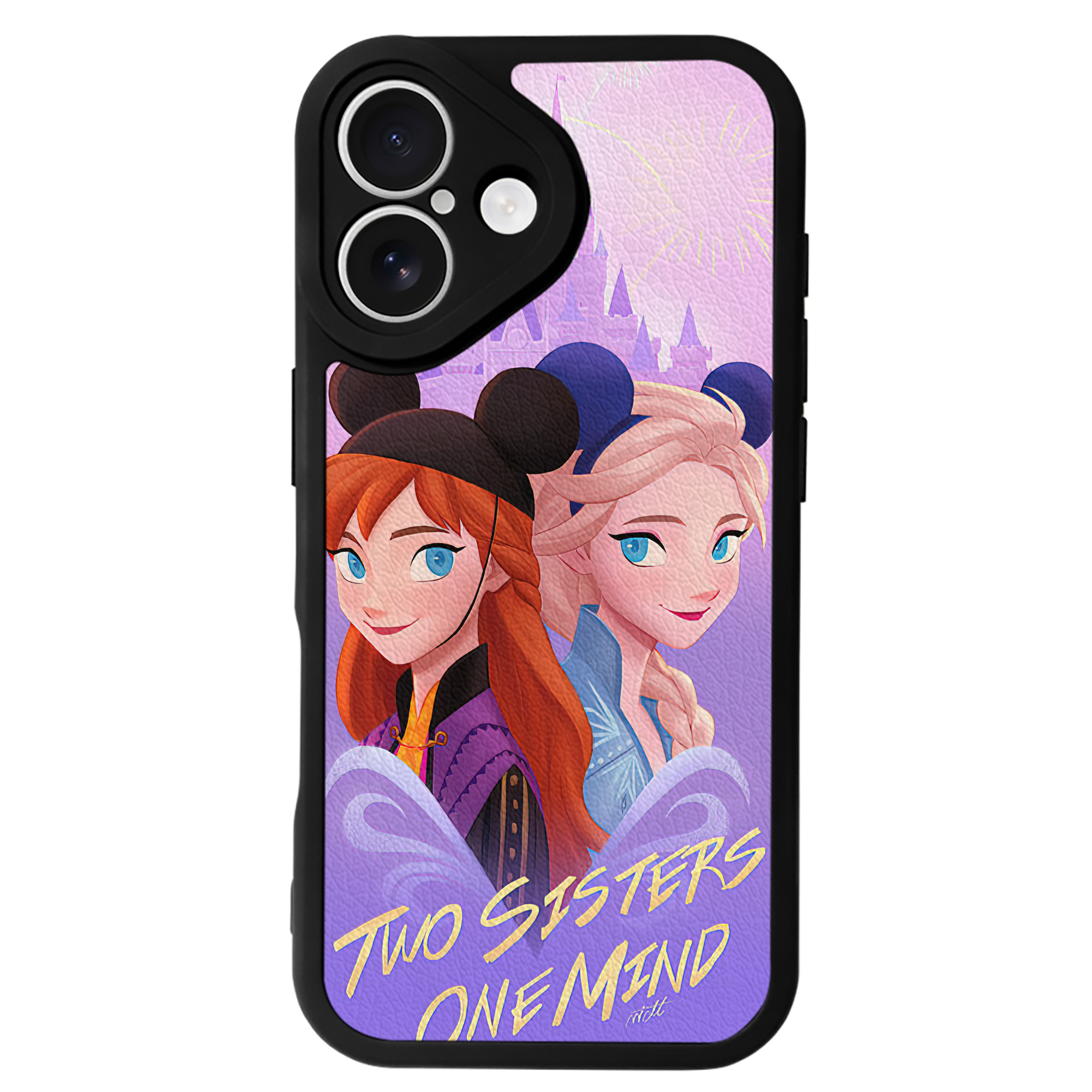 （画像用） アナと雪の女王 アンナ エルサ Frozen Anna Elsa 【iPhone 16シリーズ対応】シリコンスマホケース（レザー調） 材質：シリコン